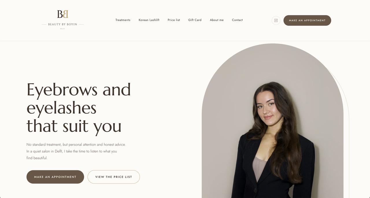 beautybyboyin.nl storefront built by MerchantUp