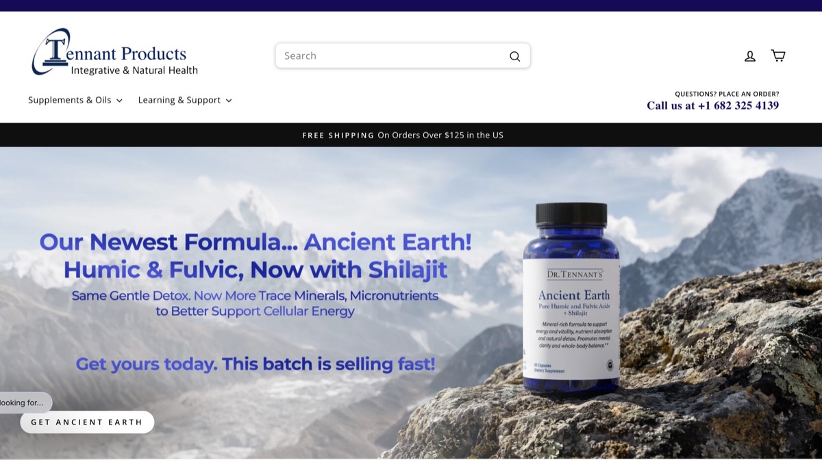 Tennant Products Shopify storefront